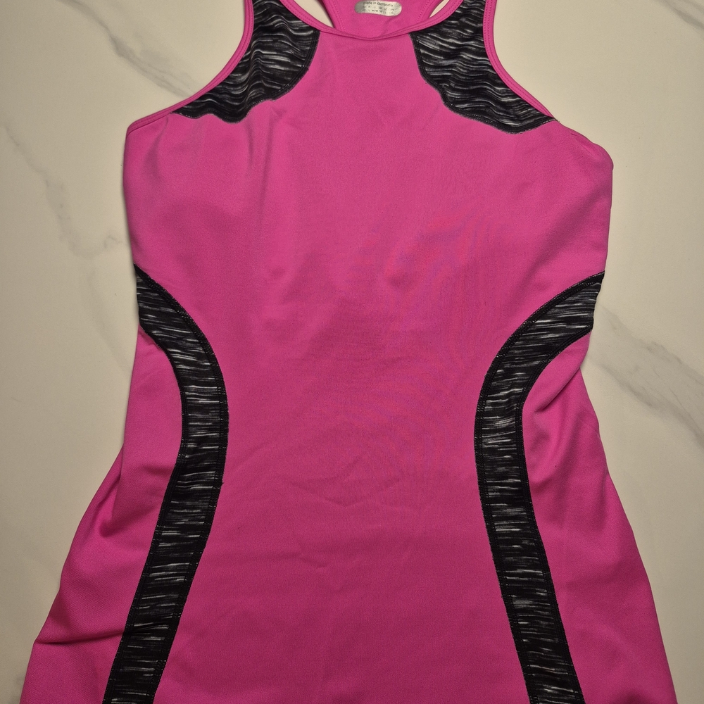 Fila Pink and Black Racerback Tank Top